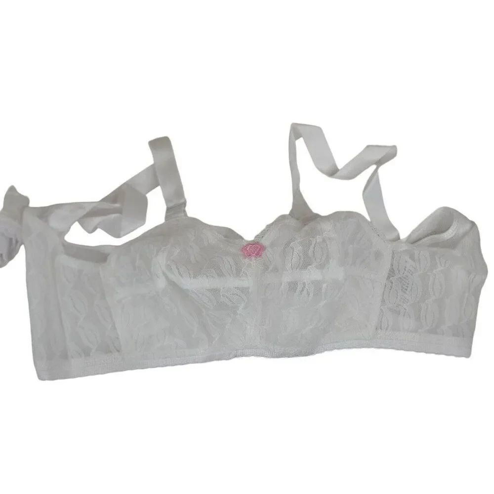 Ardyss Angel Bra White Size 30EE NEW Lot of 2 Wireless Comfort 4 Hooks